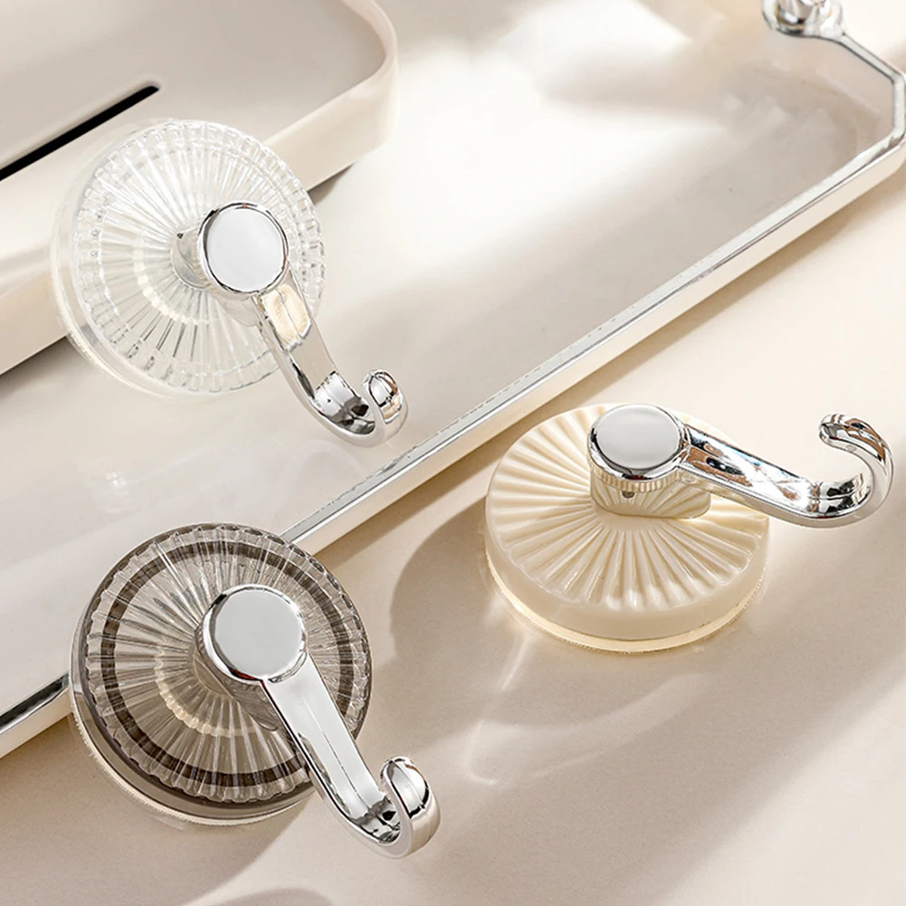 Suction Cup Hook Plastic Hook Utility Towel Bath Ceiling Vacuum Glass Suction Shower Nail Free Hanger for Wall Hanging