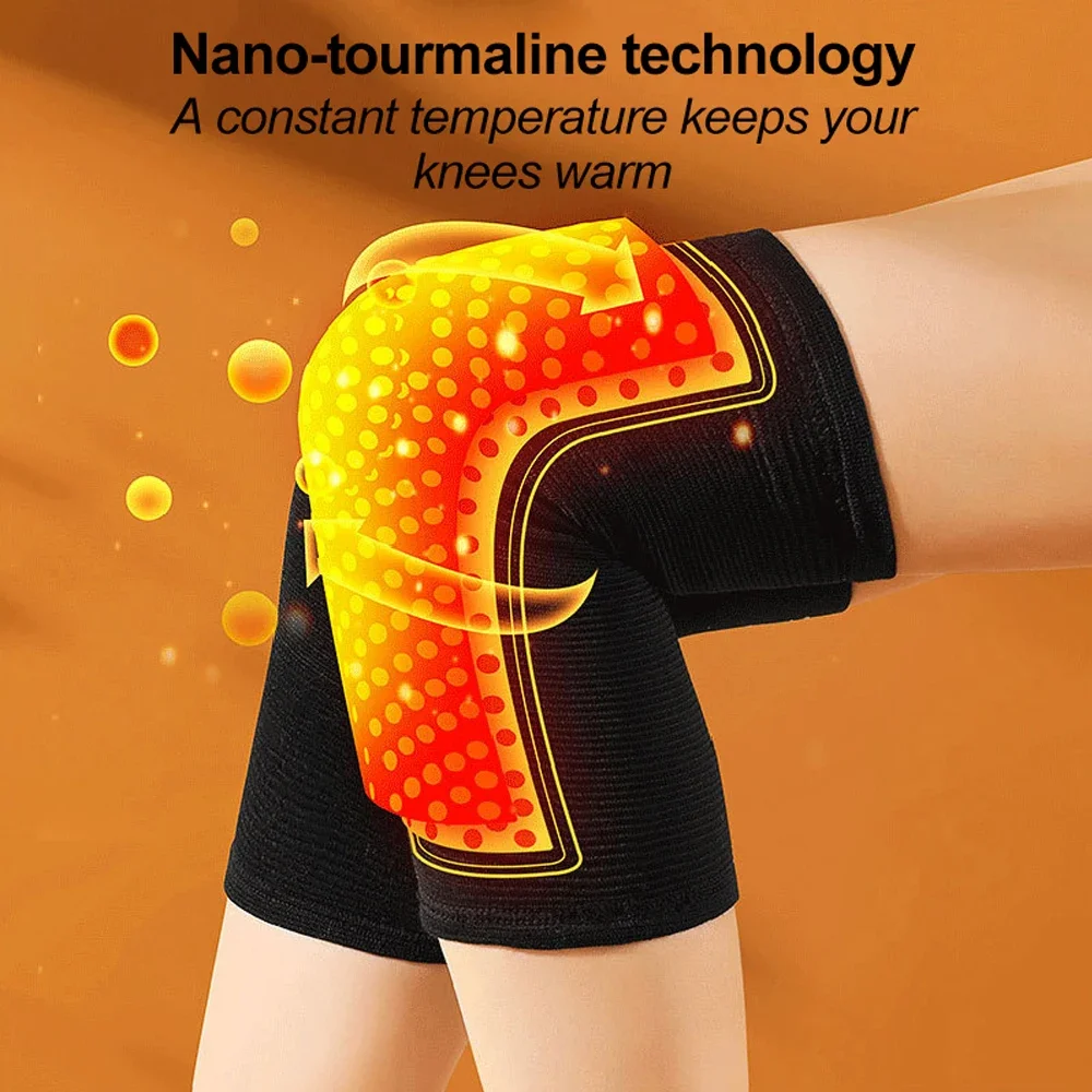 New Self Heating Knee Braces Sleeve Tourmaline Knee Support Far Infrared Keep Warm Pads 2PCS knee support,knee support sleeve,knee brace,knee wraps