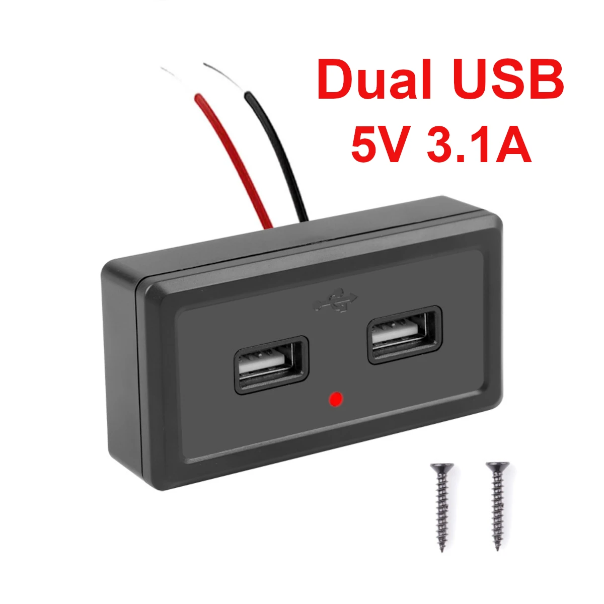 Dual USB Ladegerät Buchse 5V 3,1 A für 12V 24V Auto Lkw ATV Boot Auto RV  Bus motorrad 2,1 EINE 1A Power Adapter Outlet - AliExpress