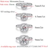 OEVAS Real 0.5-3CT D Color Round Moissanite Women Ring Four Claw Rings 100% 925 Sterling Silver 18K White Gold Fine Jewelry Gift 2