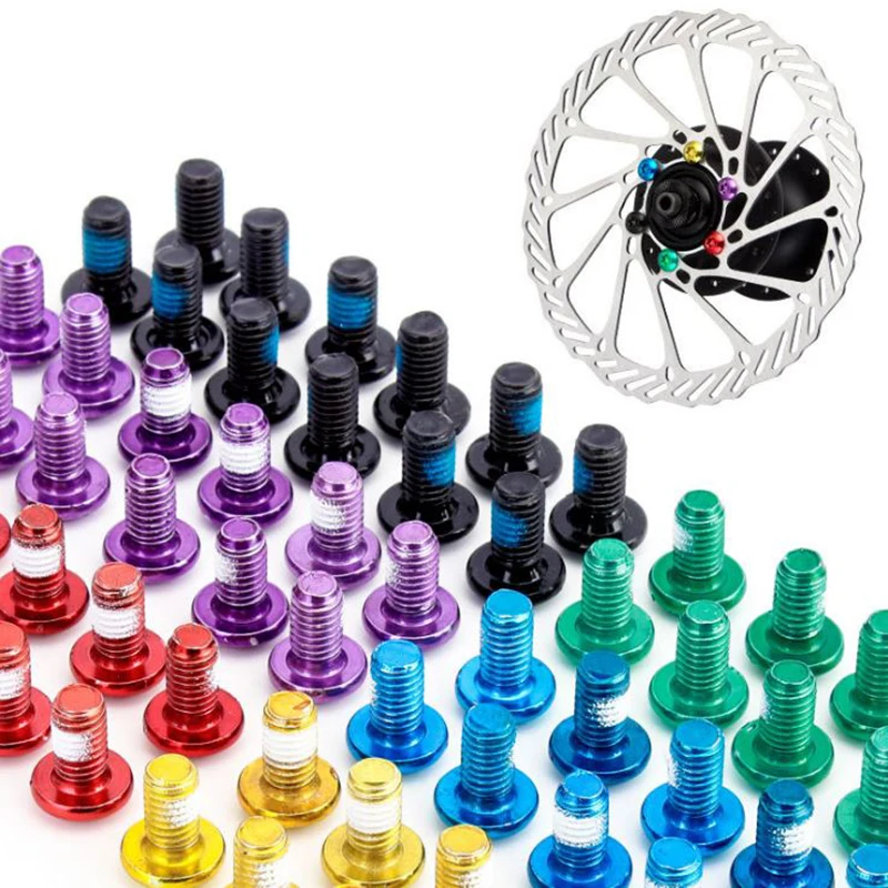 

Pack of 12 Steel Mountain Bike Bicycle Colored Brake Rotor Disc Screws T25 M5*10