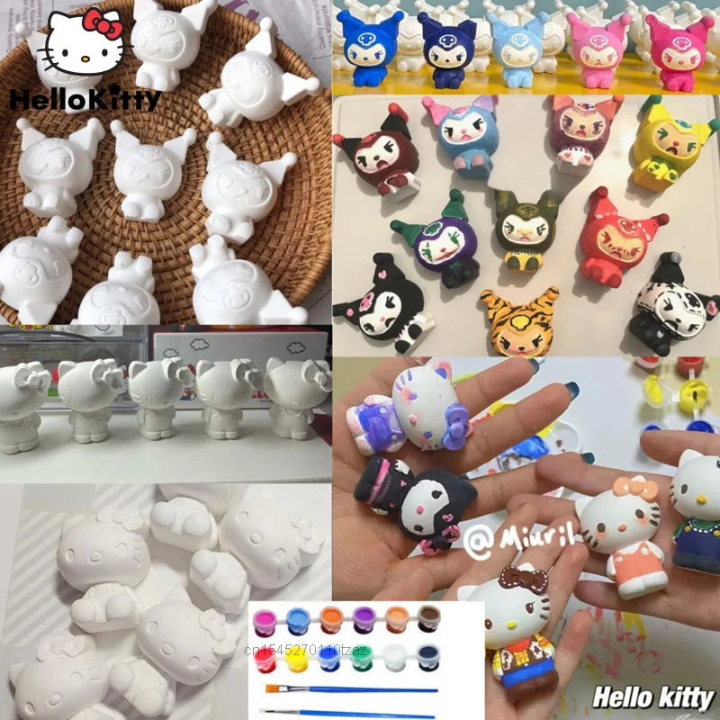 Sanrio Graffiti Pintado Bonecas dos desenhos animados, Hello Kitty, DIY  Handmade Brinquedos, Caixa de dinheiro, Decoração do quarto, Art Supplies,  Japão - AliExpress
