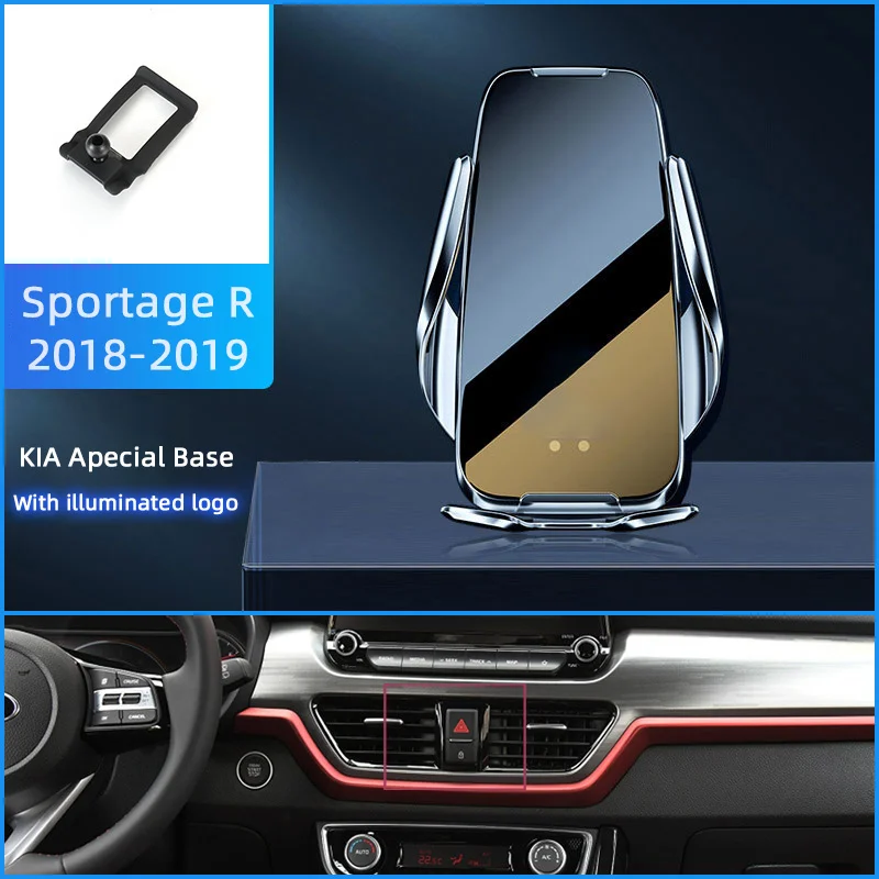 Car Infrared Sensor Holder Mobile Phone Wireless Charger For Kia