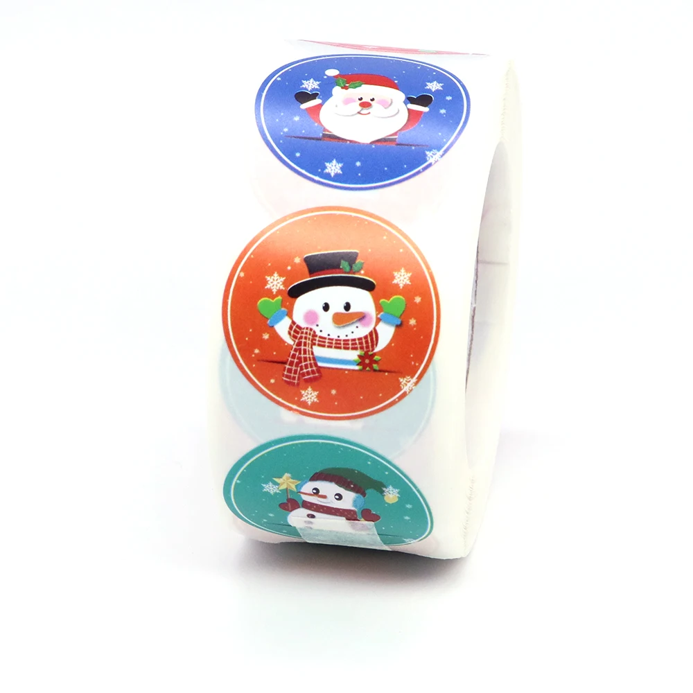 Merry Christmas Stickers 500Pcs For DIY Gifts Baking Package Envelope Stationery Decor