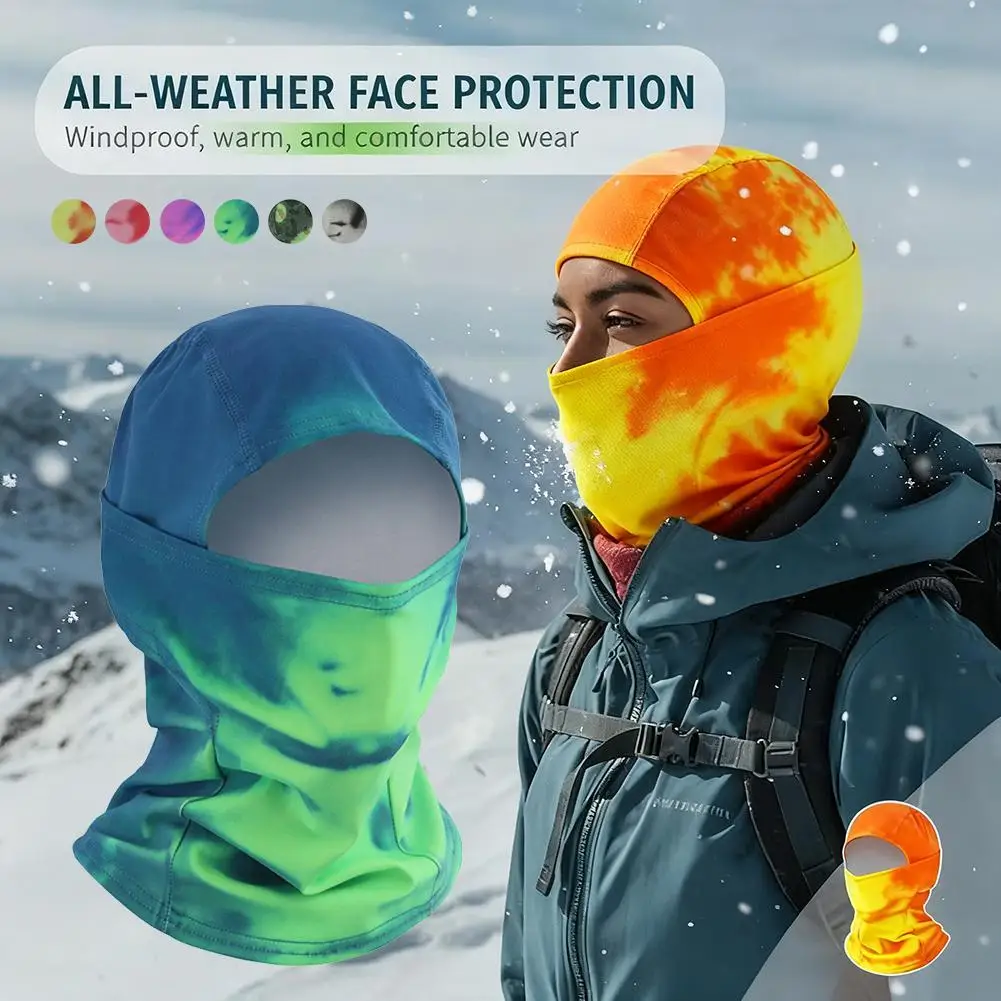 Heat Reactive Balaclava Unisex Temperature Sensitive Ski Mask For Hiking Cycling