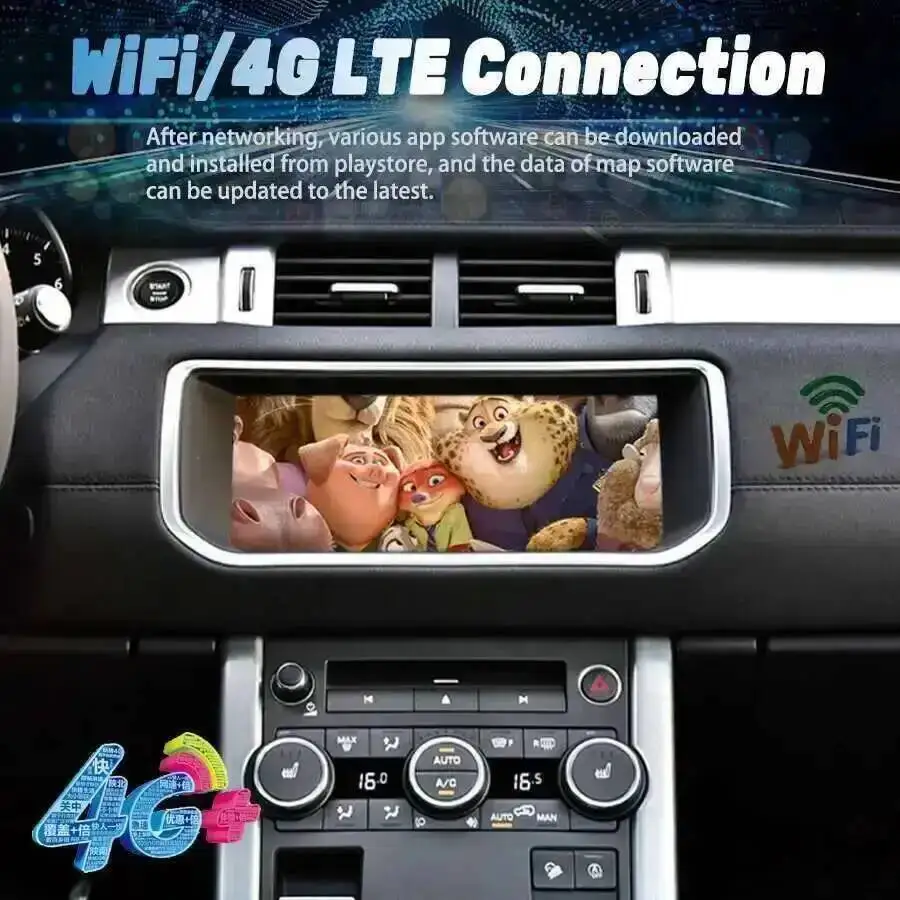 Radio Android 15 con Pantalla de 10.25 Pulgadas para Land Rover Range Rover Evoque L538 2012-2019, Estéreo, GPS, Auto CarPlay, Reproductor Multimedia de Video 2