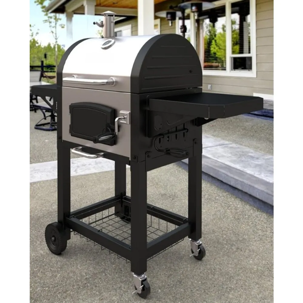

Outdoor barbecue stove, heavy-duty stainless steel charcoal, suitable for outdoor courtyards, stainless steel, barbecue stove