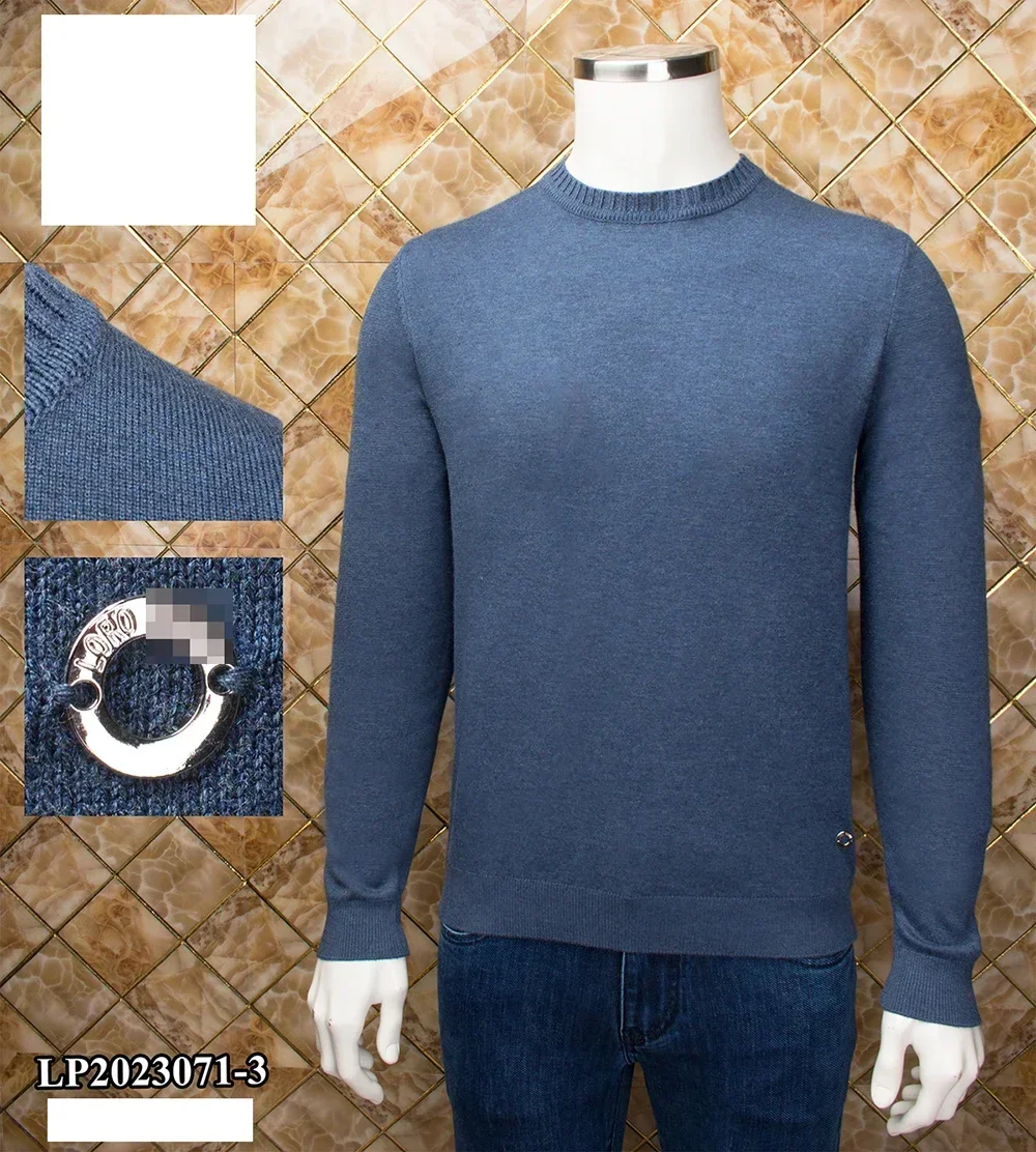 

BILLIONAIRE OECHSLI Sweater Cashmere men's 2024 new autumn winter warm Round neck knitting comfort elastic big size M-4XL