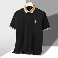 Marque de luxe logo polo à manches courtes hommes été nouveau haut de gamme en soie coton respirant Paul T-shirt mode décontracté vêtements pour hommes 5
