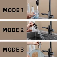Bathroom Faucet Hot Cold Water Sink Mixer Tap Pull Out Stream Sprayer Waterfall Temperature Sensor Digital Display Kitchen Tap 5