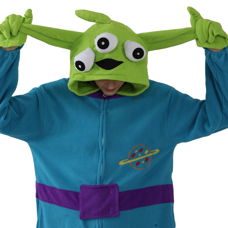 Fleece Full Body Clothes Alien Kigurumi Onesies For Adults Cosplay Costume Anime Sleepwear One-Piece Pijamas Christmas Halloween kigurumi pajamas onesies cosplay pajamas onesies
