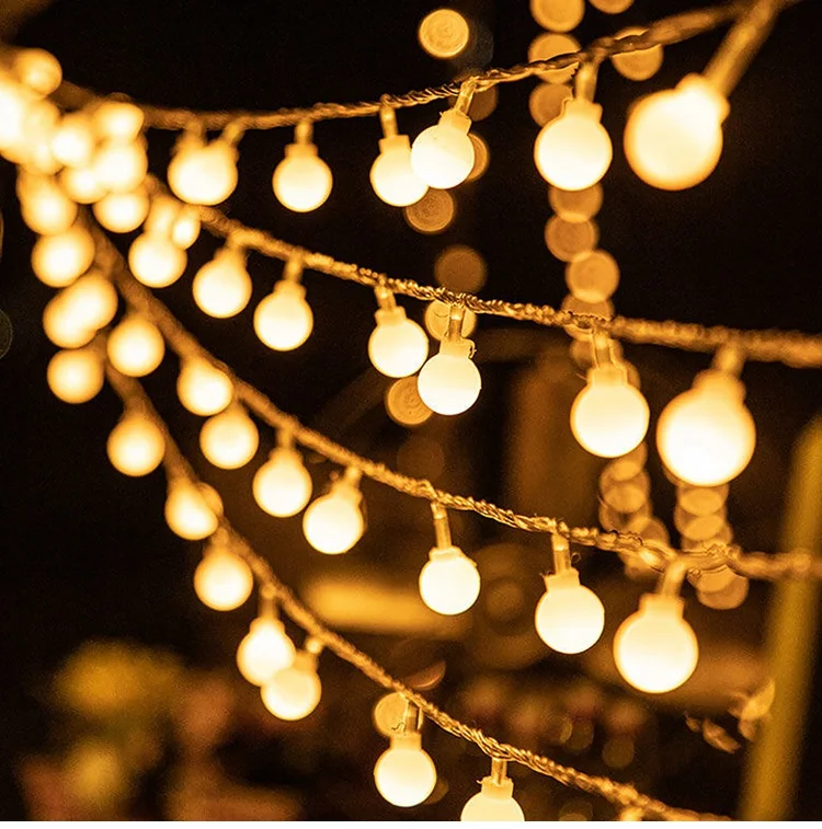 thumbnail image 1 of Guirnalda de luces navideñas con forma de bola, adornos navideños para el hogar, adorno para árbol de Navidad 2023, Navidad Natal, feliz año nuevo, 1 of 5