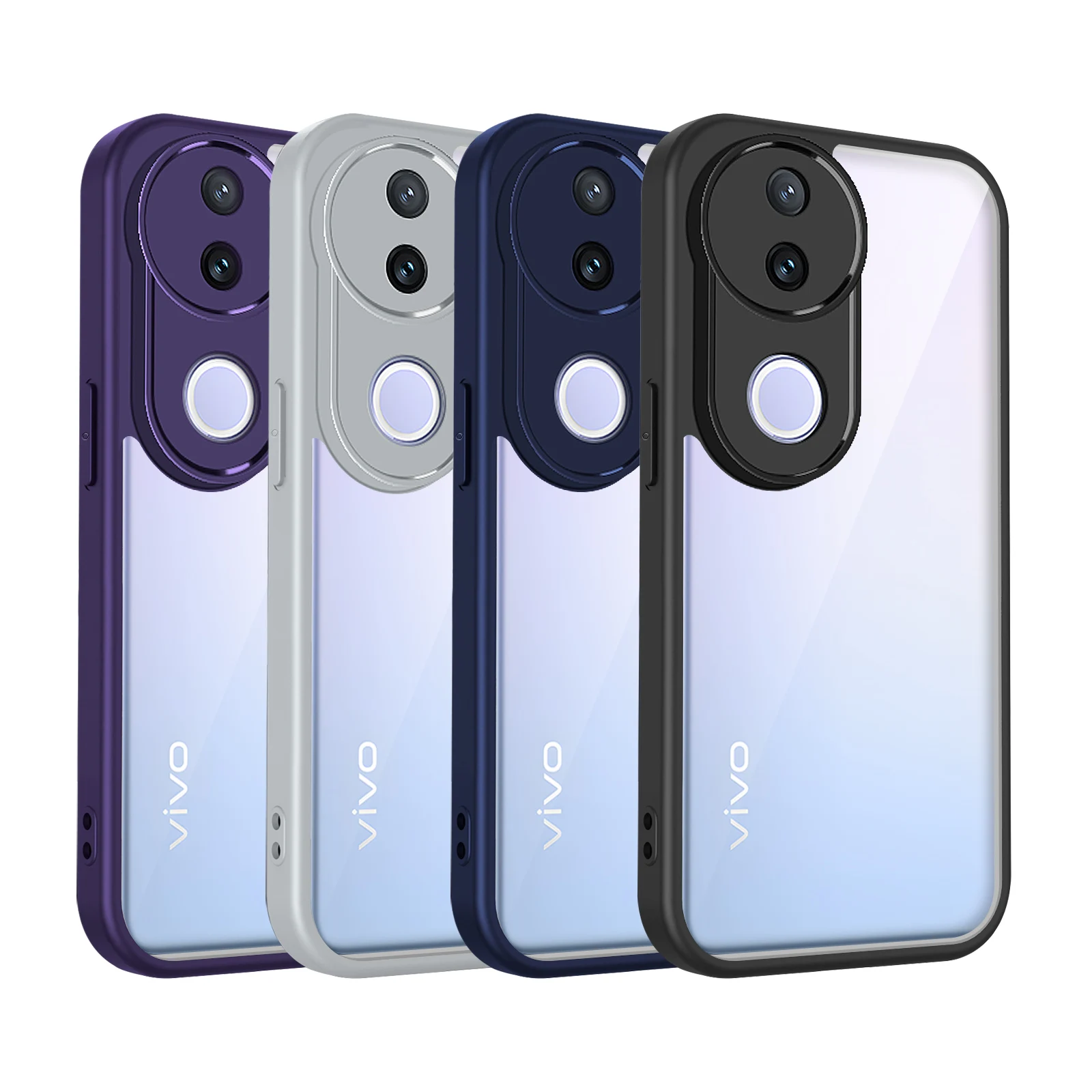 Enhanced Shockproof Silicone Bumper Clear Matte Back Phone Case with Air Cushion Technology