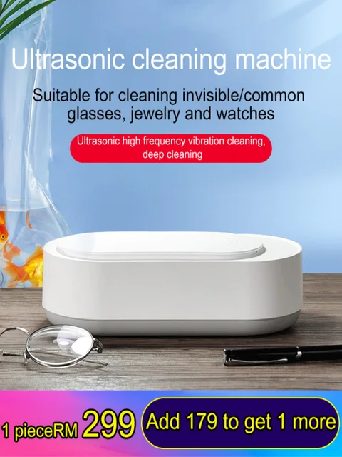 EraClean GA01 Ultrasonic Eyeglass Cleaner Compact, Portable, and Fully Automatic Jewelry Cleaning Machine for Home Use. 1