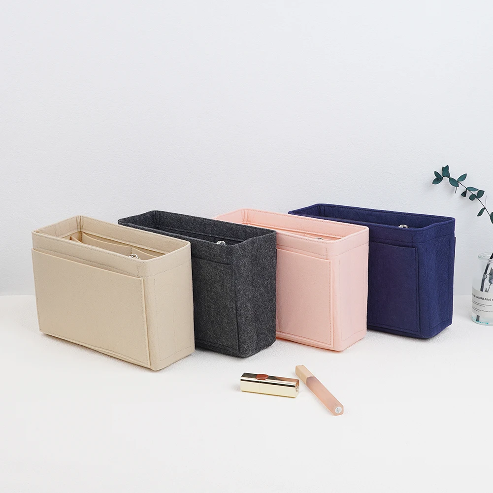 Sac à dos doublé en feutre doux, pochette intérieure, sac à main