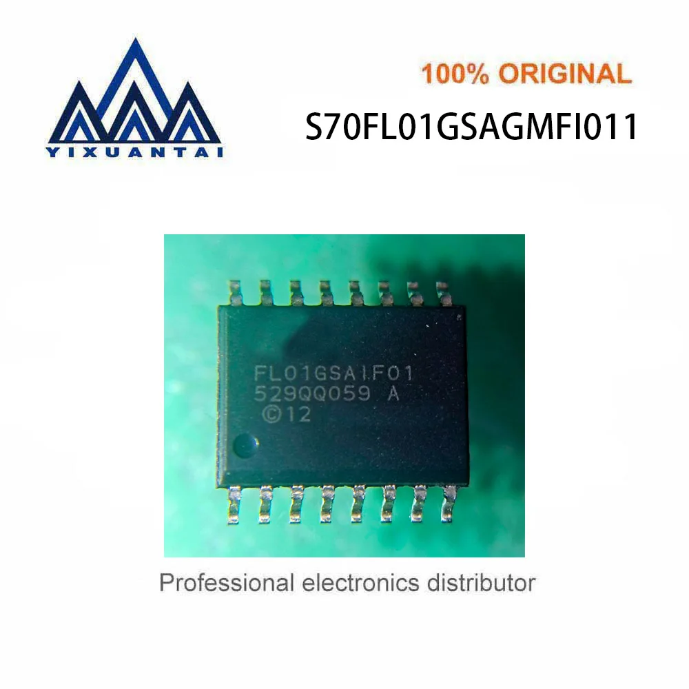 

2pcs/Lot S70FL01GSAGMFI011 FL01GSAIF01 S70FL01GS Series 1 Gb (128M x 8) 3.6 V 133 MHz SMT SPI Flash SOIC-16 New