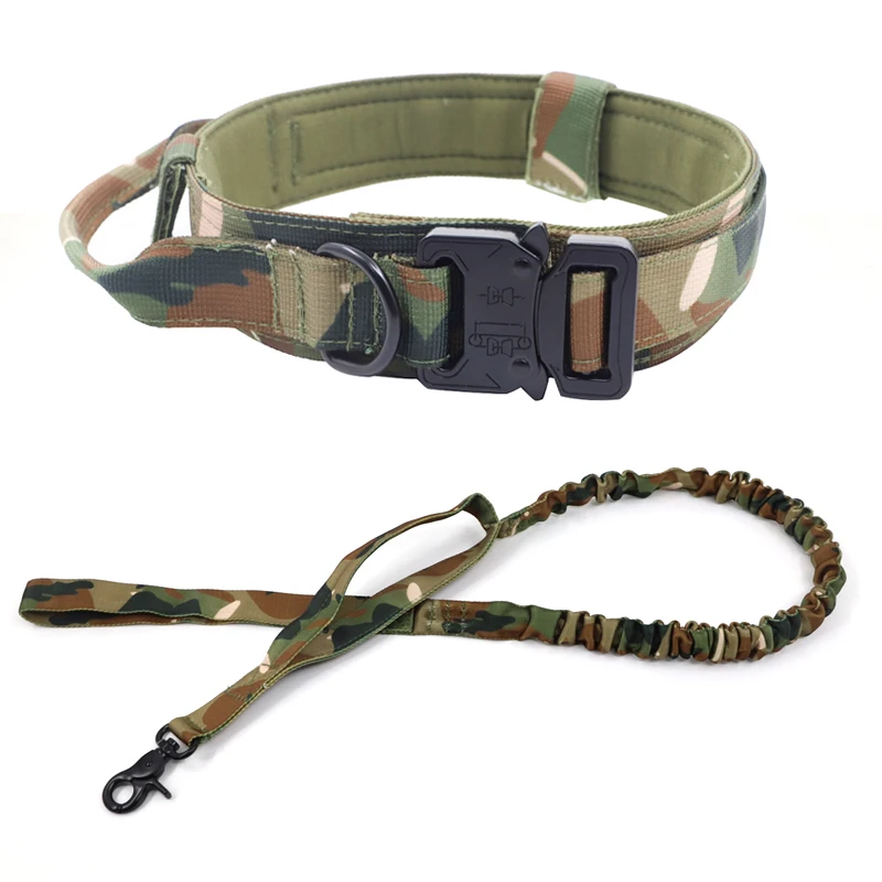 Dog Collar Adjustable Military Tactical Pets Dog Collars Leash Control Handle Training Pet Cat Dog Collar For Small Large Dogs dog collars extra small