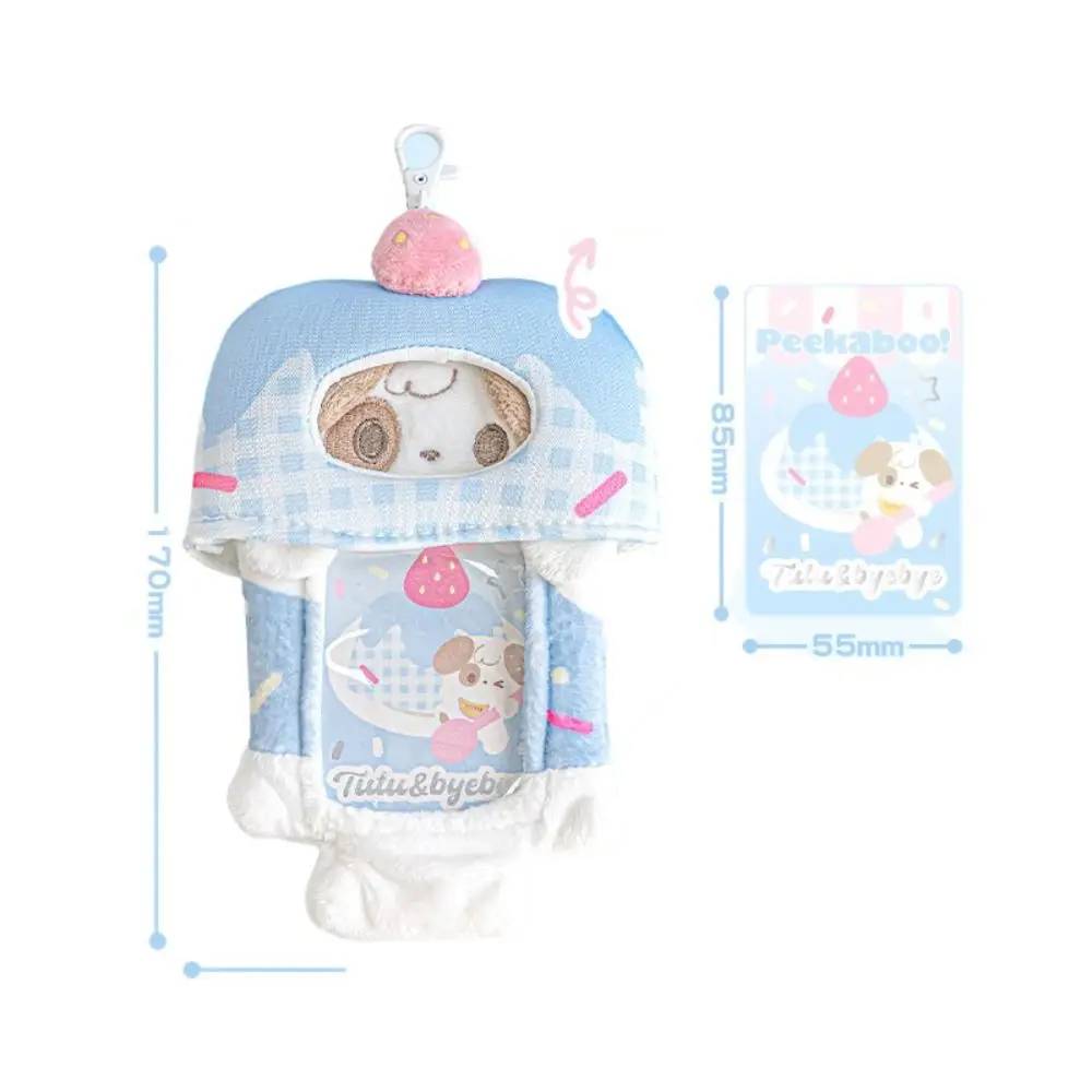 Cartoon Cat Animal Photocard Holder Korean Style Dog Plush Idol Photocard Holder Cute Kawaii Bus Card Student