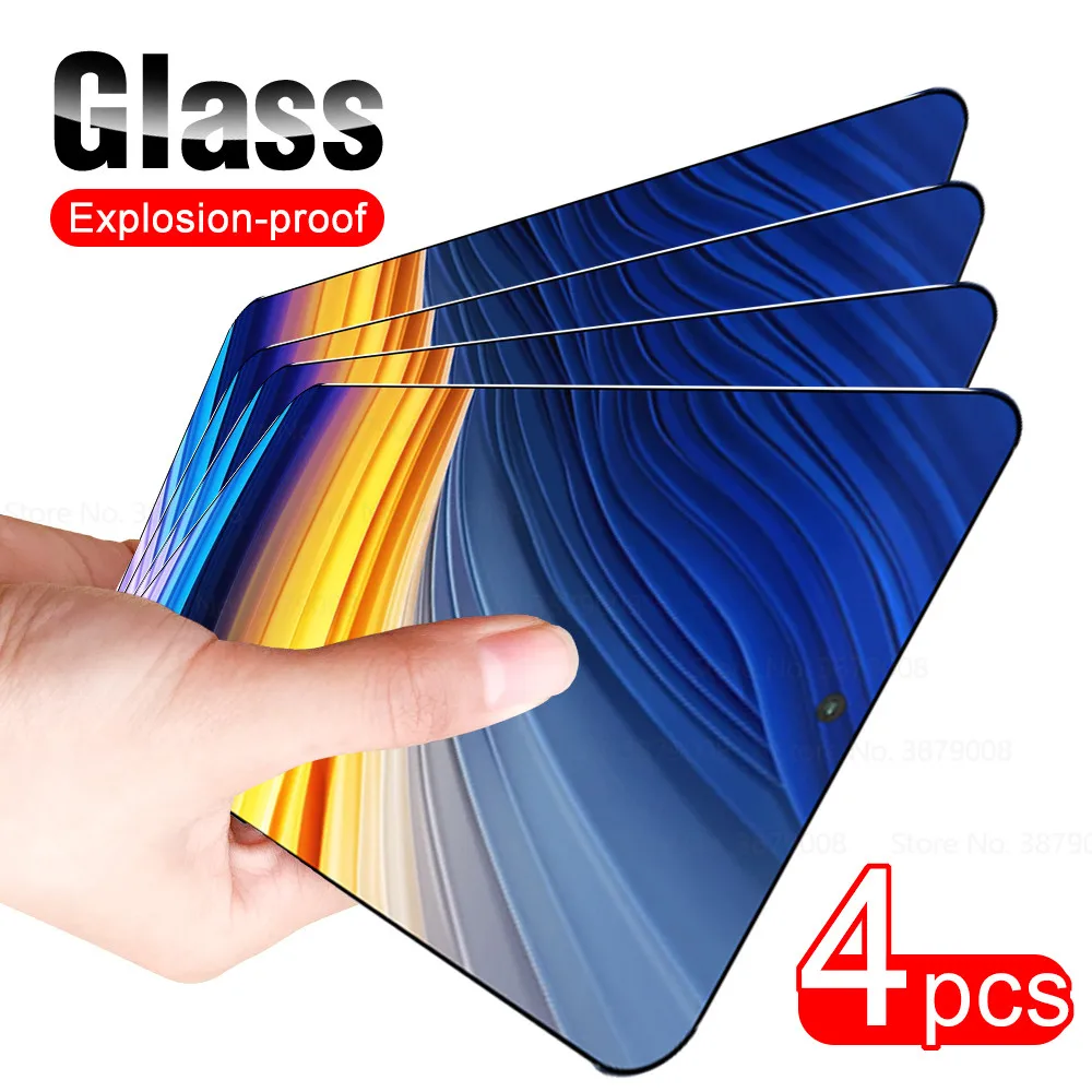 

4pcs protcetive glass for poco x3pro screen protector for xiaomi Poco X3 NFC pocophone x3 x 3 pro 3pro tempered glass film cover