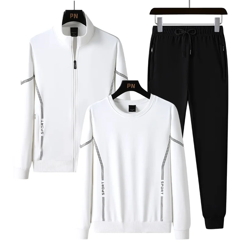 Youtube Premium Tuta Da Uomo Con Risvolto In Cotone Casual Sweatpant Cardigan T-Shirt E Pantaloni Della Tuta 3 Pezzi O 2 Pezzi Opzionali