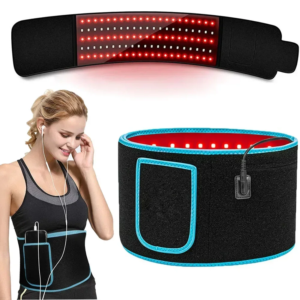 Infrared Light Therapy Belt 850nm 660nm Red Lamp Therapy LED For Back Pain Relief Burn Fat Slimming Waist RED Light Wrap Belt