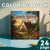 Lovely Home Coloring Book 24 Page Adult Picture Book Gift For Birthday Party Relieve Stress Kill Time Graffiti Painting Drawing 1