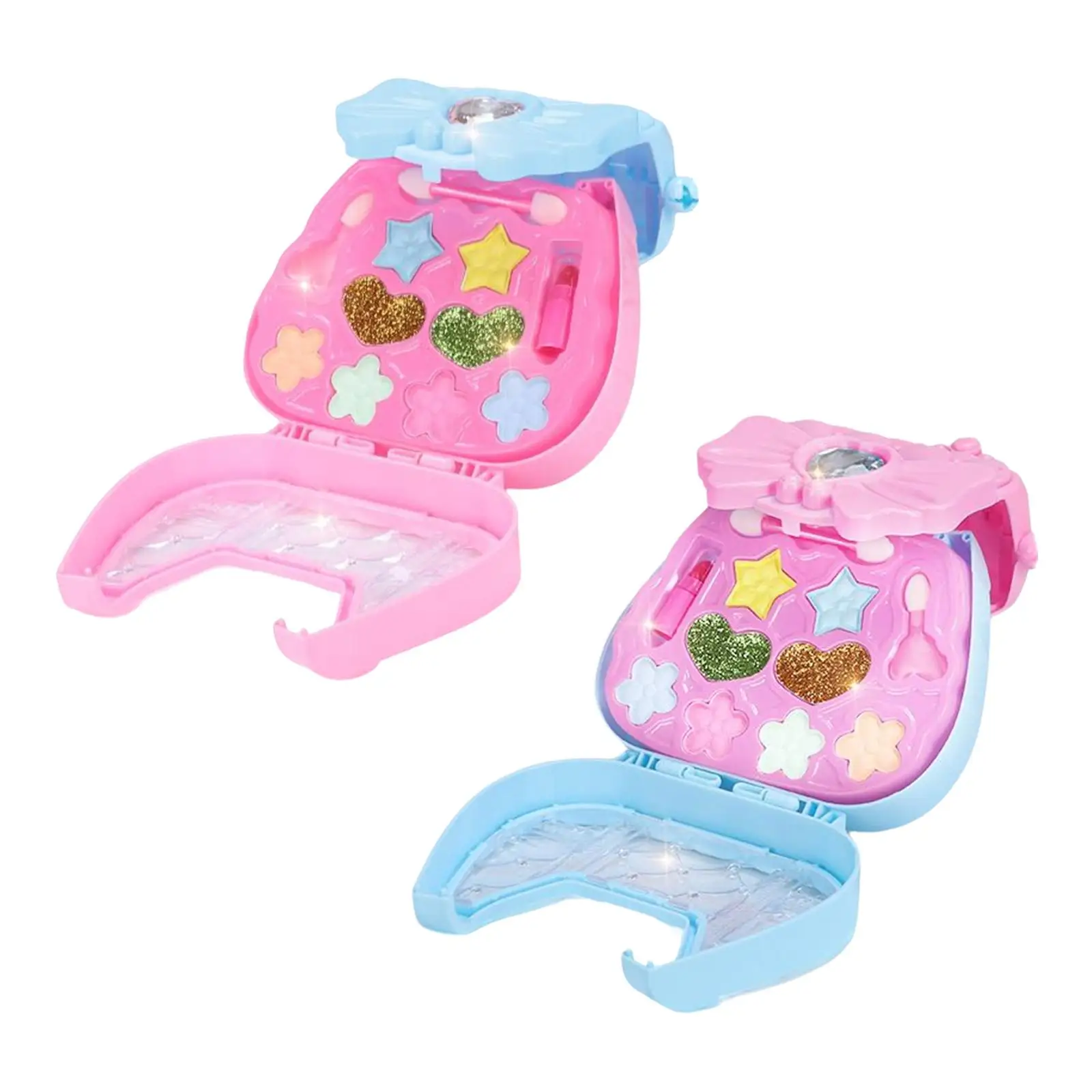 11Pcs Makeup Kit Washable Portable Makeup Box for Children Birthday Gifts