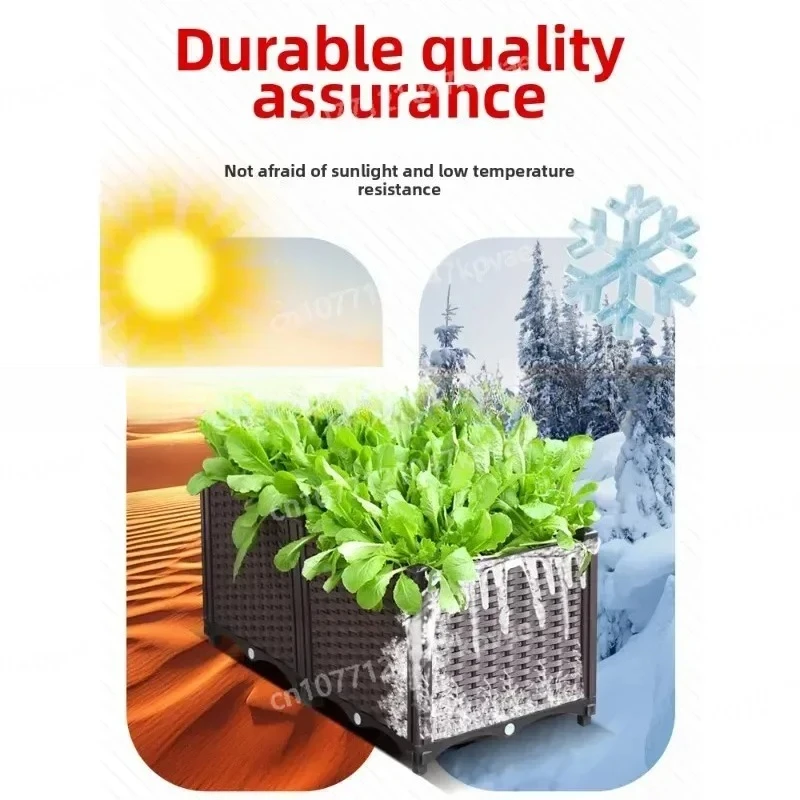 Fioriera in Plastica Extra Large per Giardino e Balcone, Vaso per Piante e Fiori da Esterno - immagine 3