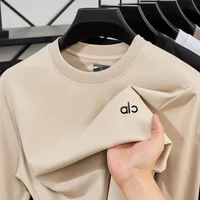 T-shirt à col rond pour homme, nouvelle collection automne, marque de mode haut de gamme, avec badge lettre exquis, manches longues, confortable et décontracté, best-seller. 4