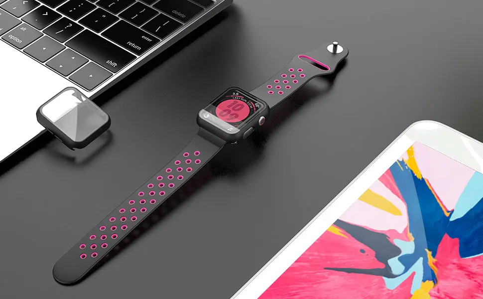 360 Cover for Apple Watch Case 45mm 41mm 44mm 40mm 42mm 38mm Bumper Screen Protector+Glass for Iwatch Series 7 6 5 4 3 2 1 SE