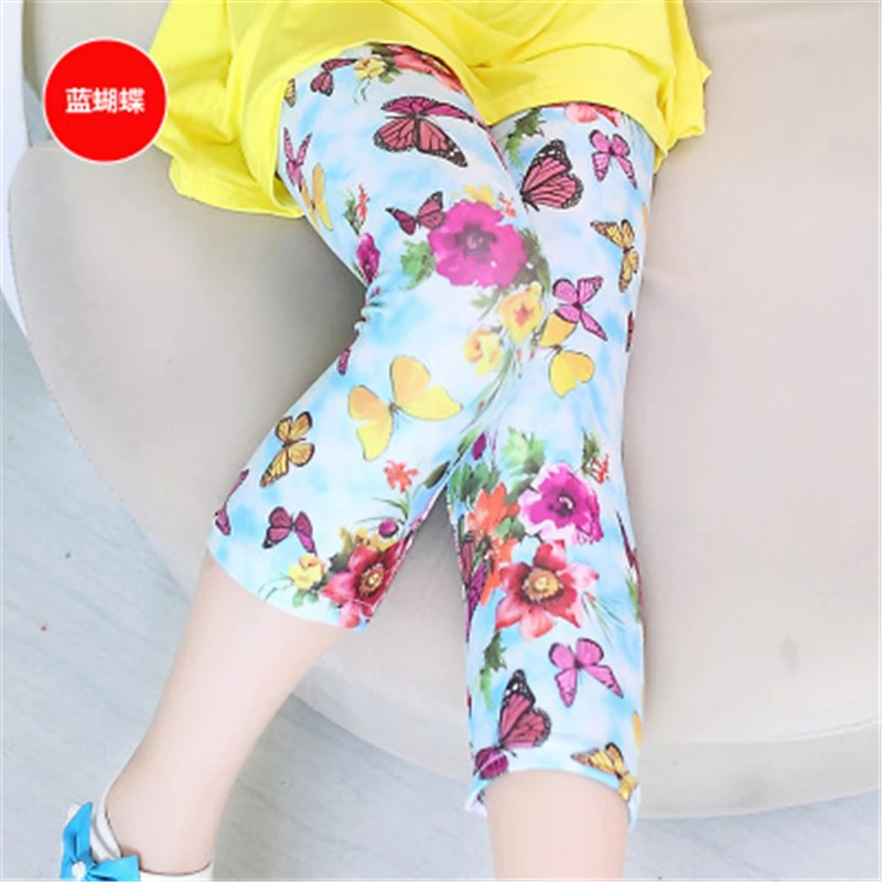 Kids Girls Leggings Spring Summer Flower Printed Children Trousers Girl  Casual Skinny Pants 2021 Cute Toddler Leggings