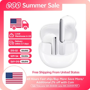 QCY AilyBuds Pro+ Wireless Earbuds Adaptive ANC Bluetooth 5.3 Earphones LDAC Hi-Res Audio Multipoint Connection IPX5 Headphones 1