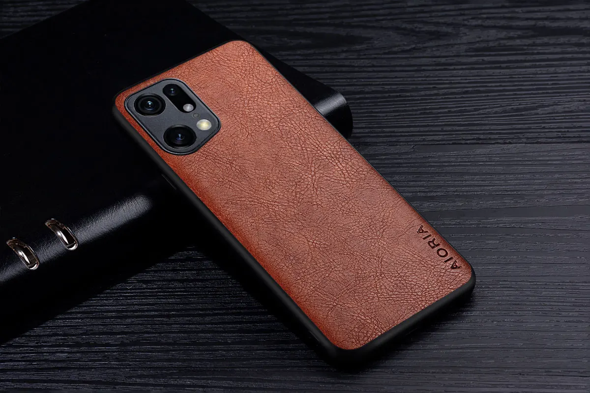 Leather Case For Oppo Find x5 Pro Premium Soft TPU Retro Litchi Luxury Texture Protective Back Cover for find x5 pro phone case a cases for oppo phones