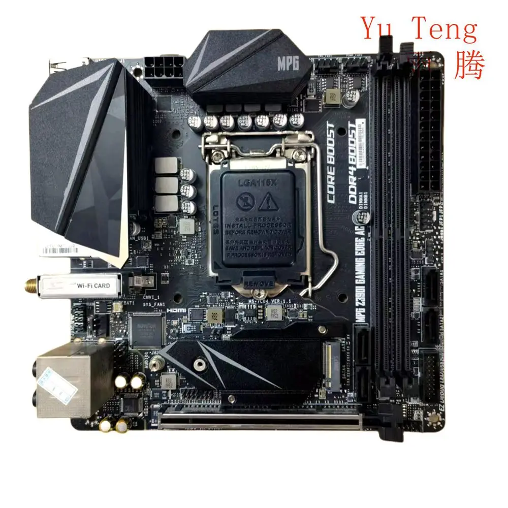 Adatto Per Scheda Madre Desktop Msi Mpg Z390I Gaming Edge Ac Ddr4 Lga 1151 Scheda Madre Hdmi Z390 Testata Al 100% Ok Completamente Funzionante
