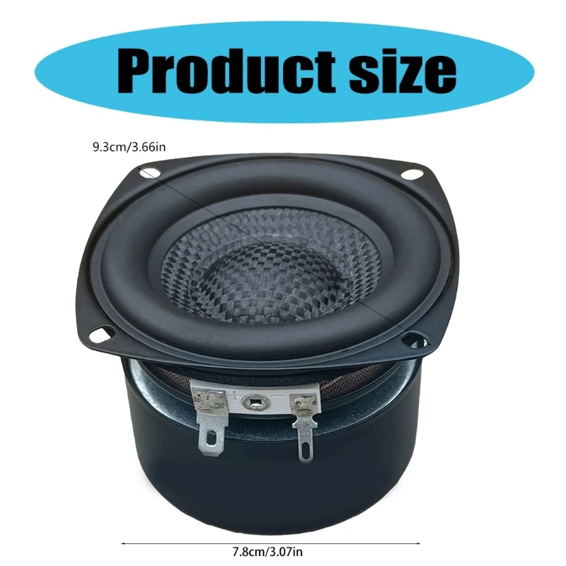 Woofers Subwoofer Hifi Speakers 3inch, 4Ohm, 25W, Glass Fiber Waterproof for Superior Bass