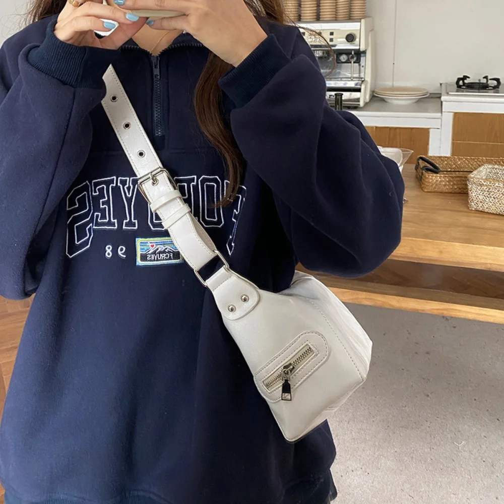 The Lady Style Shoulder Bag For Women Trendy Motorcycle Handbag Minimalist Shoulder Purse For Girls Street Wear Underare Bags