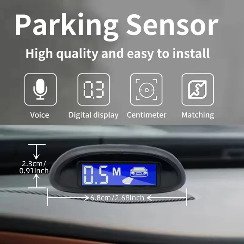 Car Parking Sensor System with LED Monitor and Radar Detector