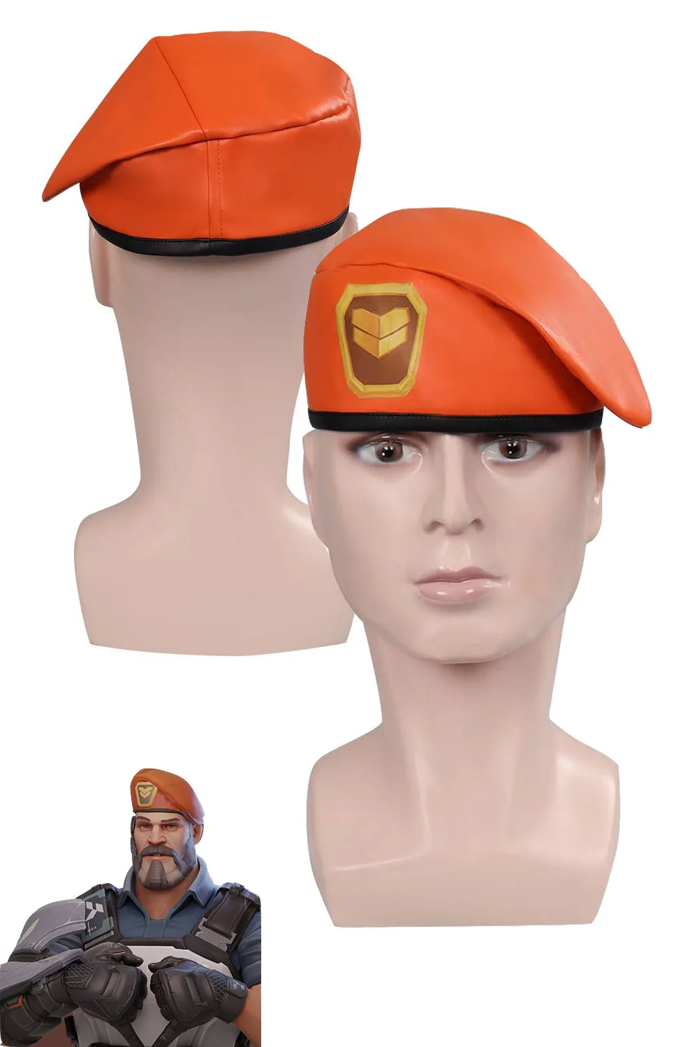Brimstone Hat Game Valorant Cosplay Costume Accessories Male Berets Headwear For Adult Men Halloween Masquerade Party Role Play