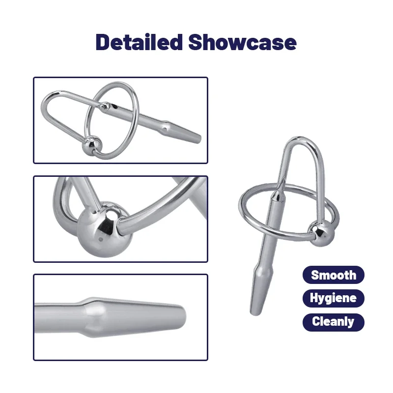 Metal Urethral Sounds Male Penis Plug Stainless Steel Urethral Catheter Male Dilatation Masturbation Adult Sex Toys
