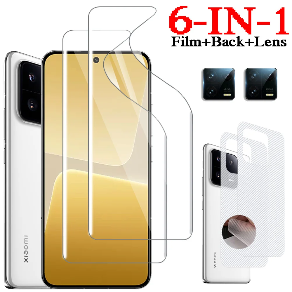 

6in1 Soft Glass For Xiaomi 13 Pro Hydrogel Film Xiaomi 11T 11 Lite 5G NE Screen Protector Mi 12X 11i Ultra Hidrogel Mi 12T Pro