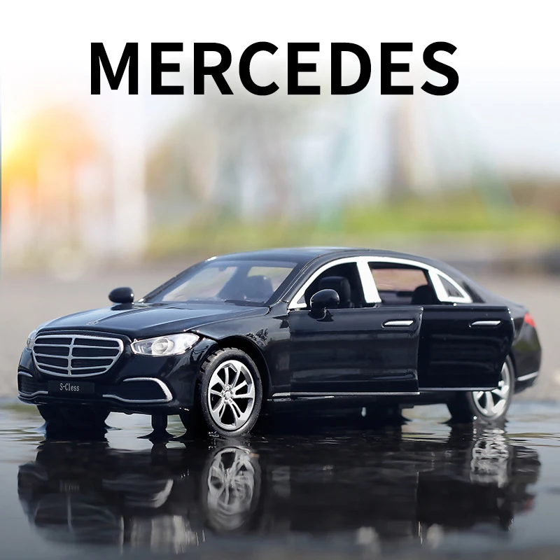 

1:32 Benz S400 S-Class Alloy Die Cast Toy Car Model Sound and Light Pull Back Children's Toy Collectibles Birthday gift