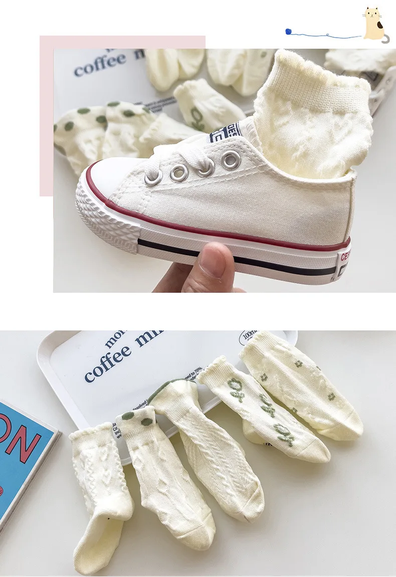 New Korean Breathable Soft Cotton Mesh Newborn Infant Toddler Socks Spring Summer Baby Socks Girls Kids Socks 0-6yearsOld