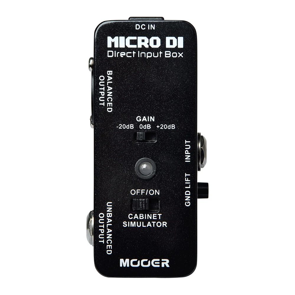 

MOOER Micro DI Electric Guitar Effect Pedal Cabinet Simulator Analog Direct Input Box Full Metal Shell Guitar Parts Accessories