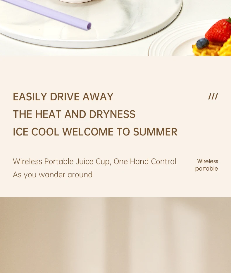 Description Picture 6 of item340ML Portable Blender Electric Juicer 12 Blades Fruit Mixers 2600mAh USB Rechargeable Smoothie Juicer Cup Squeezer Juice Maker