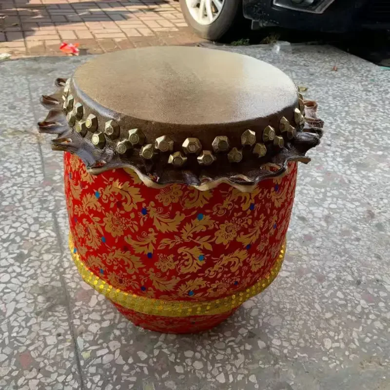 6/8/10 Inch Cowhide Drums Children Drum Chinese Percussion Musical Lion Dragon Dance Event Performance Instruments Drum