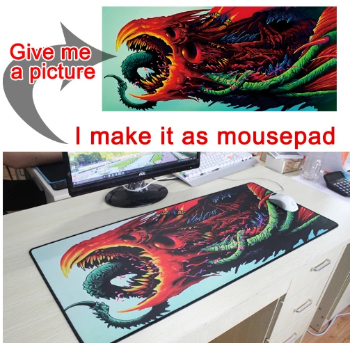 

Mairuige Large Sizes DIY Custom Mouse Pad Mat Anime Gaming Mousepad L XL Game Customized NO Lock Edge Desk Pad for CS GO DOTA