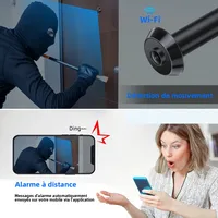 Awapow Tuya Visionneuse de judas de porte 170 °   Sonnette vidéo grand Angle 2.4G/5G Wifi, Mini caméra, Vision nocturne, détection de mouvement 1080P, nouveau 2