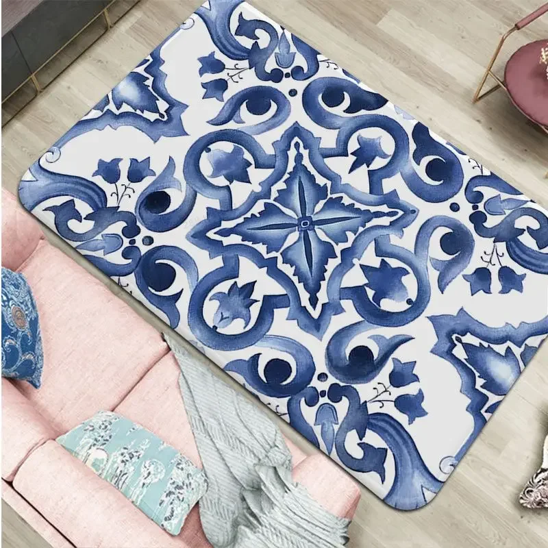 Moroccan Ethnic Decorative Floor Carpet Kids Room Bedroom Decoration Balcony Anti-Slip Doormat Living Room Household Carpets