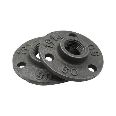 

Garden 1/2" 3/4" 1" Decorative Flange Malleable Iron Floor/Wall Flange Cast Iron Pipe Fittings Three Bolt Holes BSP Thread 1Pc