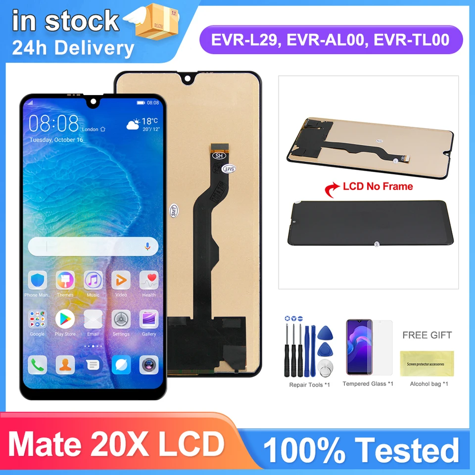 Huawei Mate 20x,EVR-L29, EVR-AL00, EVR-TL00用のタッチパネル付き